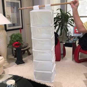 Closet Organizer Velcro’s to Rod 43” L